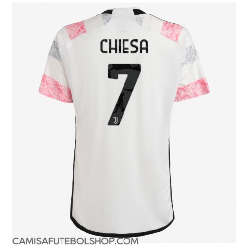 Camisa de time de futebol Juventus Federico Chiesa #7 Replicas 2º Equipamento 2023-24 Manga Curta